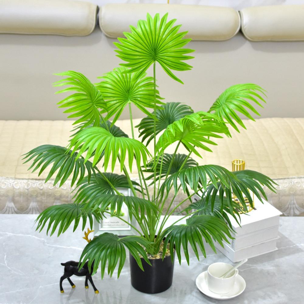 Large Artificial Tropical Palm Leaf Plant 9-18 Leaves Palm Tree Fake Plant Home Garden Decor