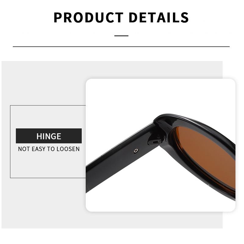 Retro Oval Trendy Sunglasses For Men And Women Fashion High-end UV Protection Sun Glasses Outdoor Sunscreen Sunshade Eyewear