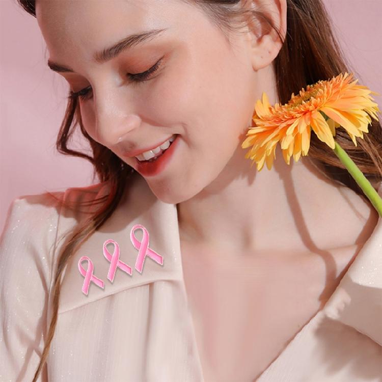 Alloy AIDS Fight Pink Ribbon Brooch Lapel Clothing Accessories for Decoration
