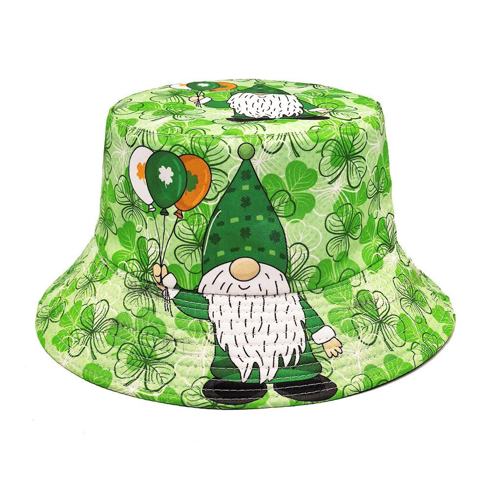 Saint Patrick Floral Digital Print Vintage Style Sun Hat For Spring Party And Outdoor
