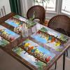 Printed Placemats, Kitchen Washable Table Mats, Home Table Decoration Heat Insulation Mats, Party Decoration Holiday Accessories