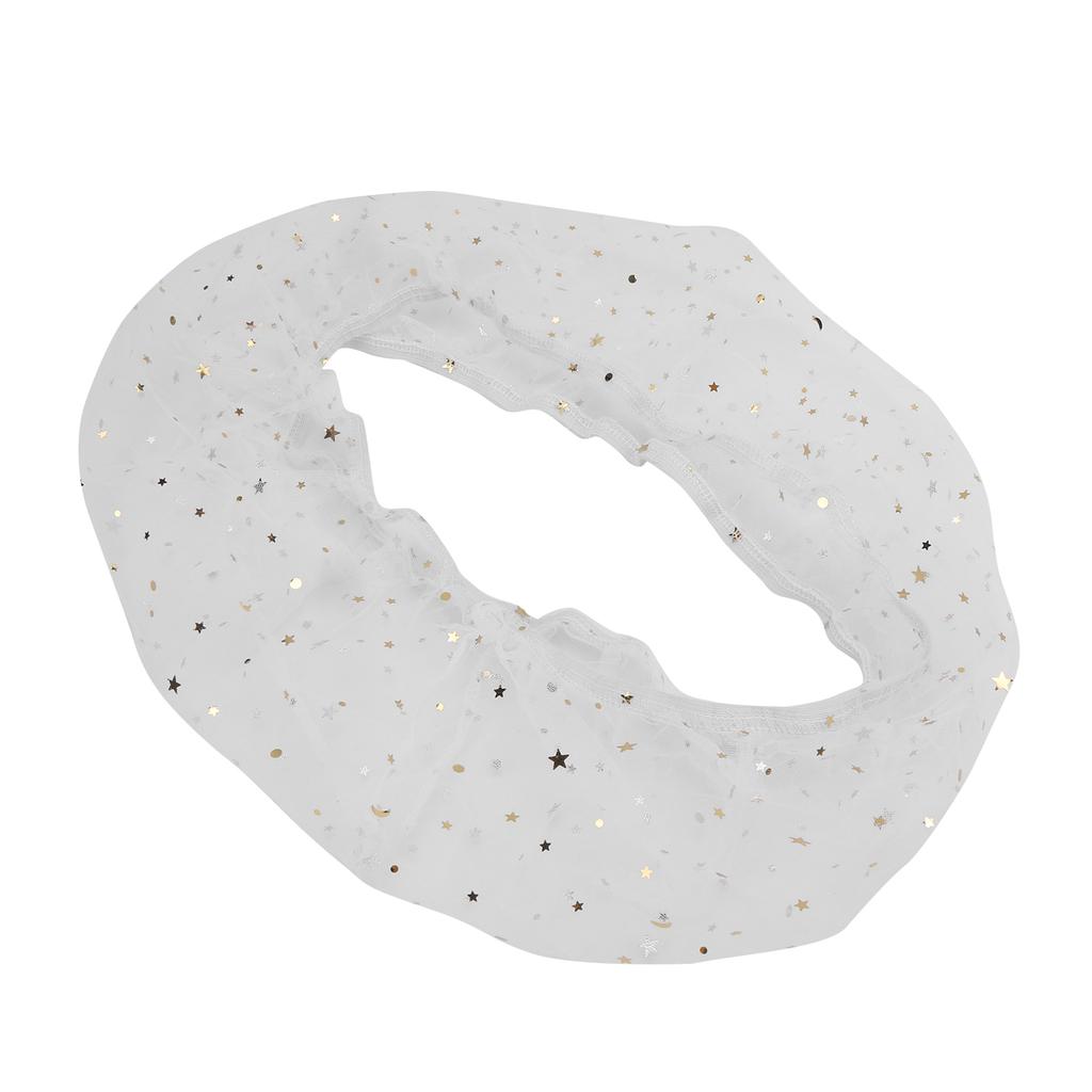 Birdcage Mesh DustProof Birdcage Accessories Cage Covers with Star and Moon Decor(White )
