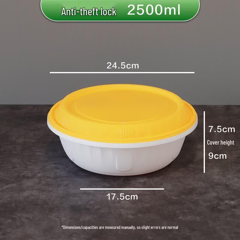 Disposable Round Takeout Container with Anti-theft Lock