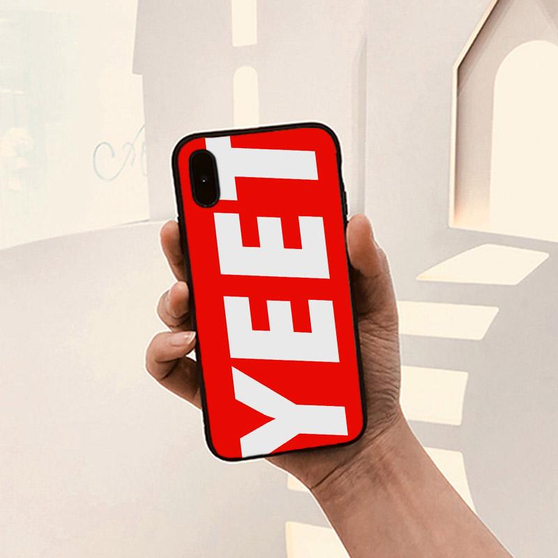 Funny YEET OR BE YEETED Meme Black Soft TPU Phone Case Covers for iPhone 8 7 6 6S Plus 5 5S SE 2020 XR X XS MAX Coque Shell Capa