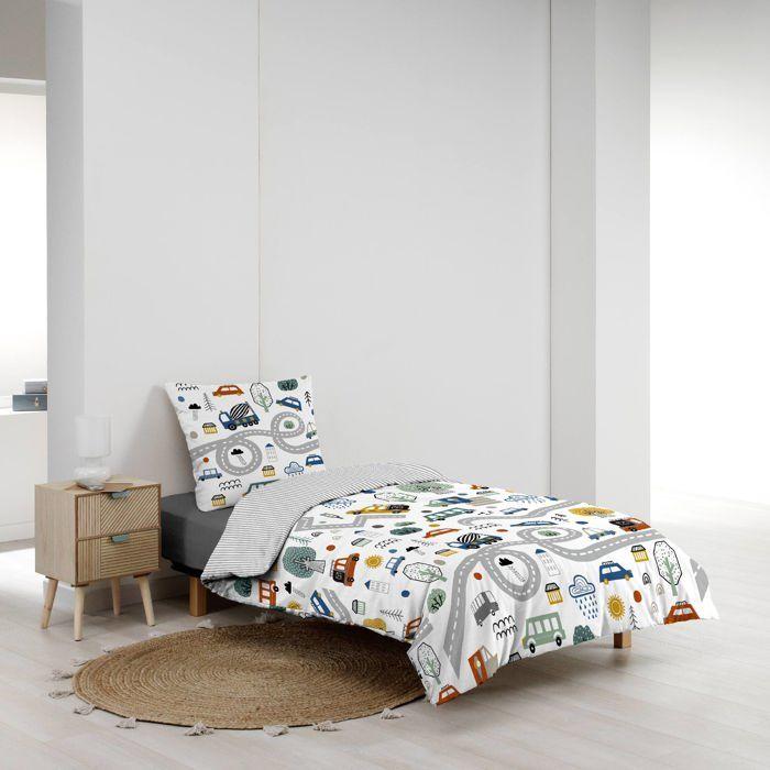 Housse de couette + 1 taie 140 x 200 cm Vehicule enfant