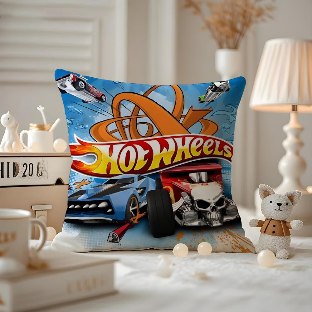 Coole Spielzeuge Hot Wheels Racing Kissenbezug Muster Bedruckter Kissenbezug für Wohnzimmer Sofa Kissenbezug & Schlafzimmerdeko