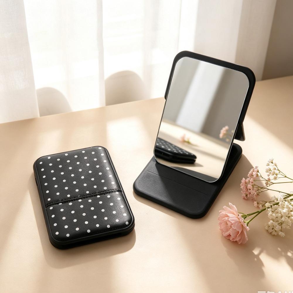 Foldable Cosmetic Mirror Mini Pocket Mirror Portable PortbaleVanity Mirror Desktop Use