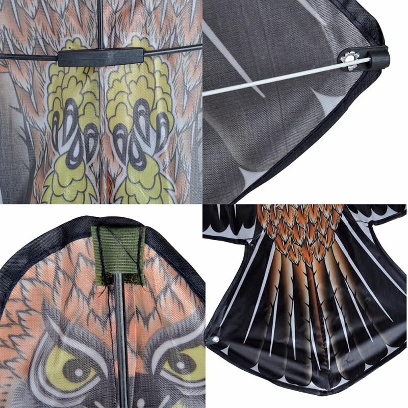 

3D воздушный змей с плоским орлом, 1,1 м, большой воздушный змей с птицами для детей, летающих на открытом воздухе, для детей, воздушные змеи с ветроуказателем T U1K0