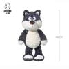 Nice Cuddly Cartoon Plush Toys Gray Wolf High Quality Fluffy Sitting Pose Doll Warm Cozy Children Companion Xmas Gift Home Decor