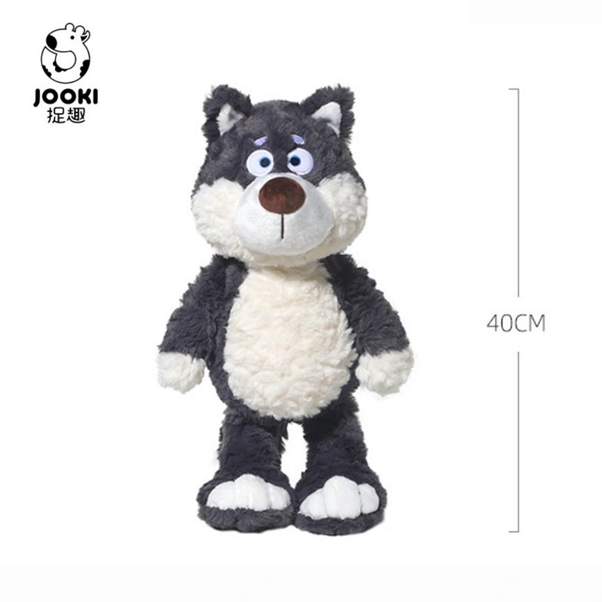 Nice Cuddly Cartoon Plush Toys Gray Wolf High Quality Fluffy Sitting Pose Doll Warm Cozy Children Companion Xmas Gift Home Decor