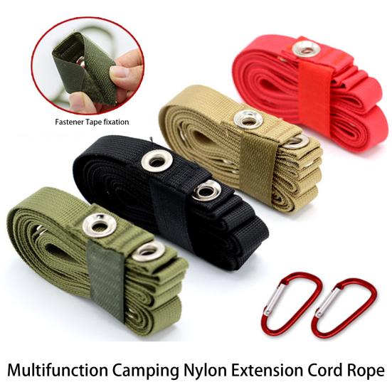 Nylon Extension Cord Good Load-bearing Wear Resistant Fasten Tape Design Easy To Install with Holes Multifunction Camping Nylon Extension Cord Rope