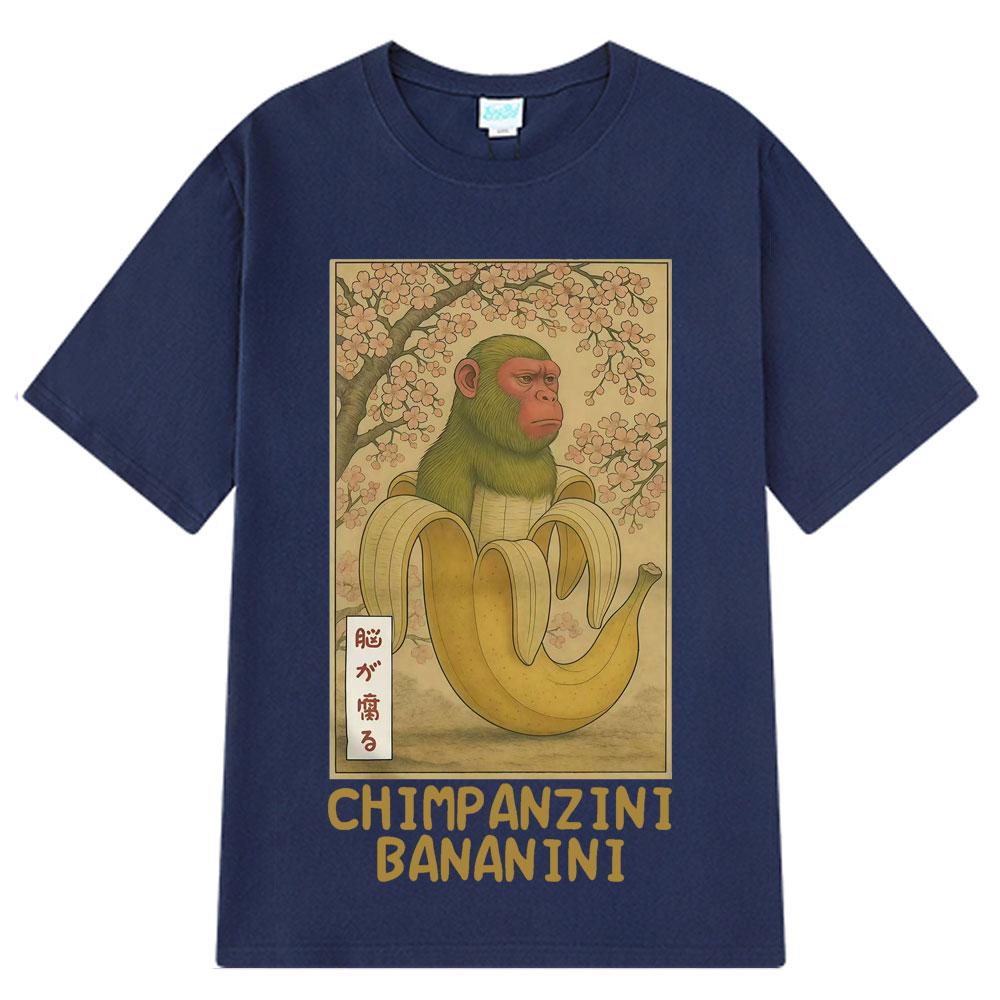 2025 Summer Chimpanzini Bananini Funny Banana Monkey Meme Tshirts Mens Women Humor Style Oversized Cotton Leisure Tees