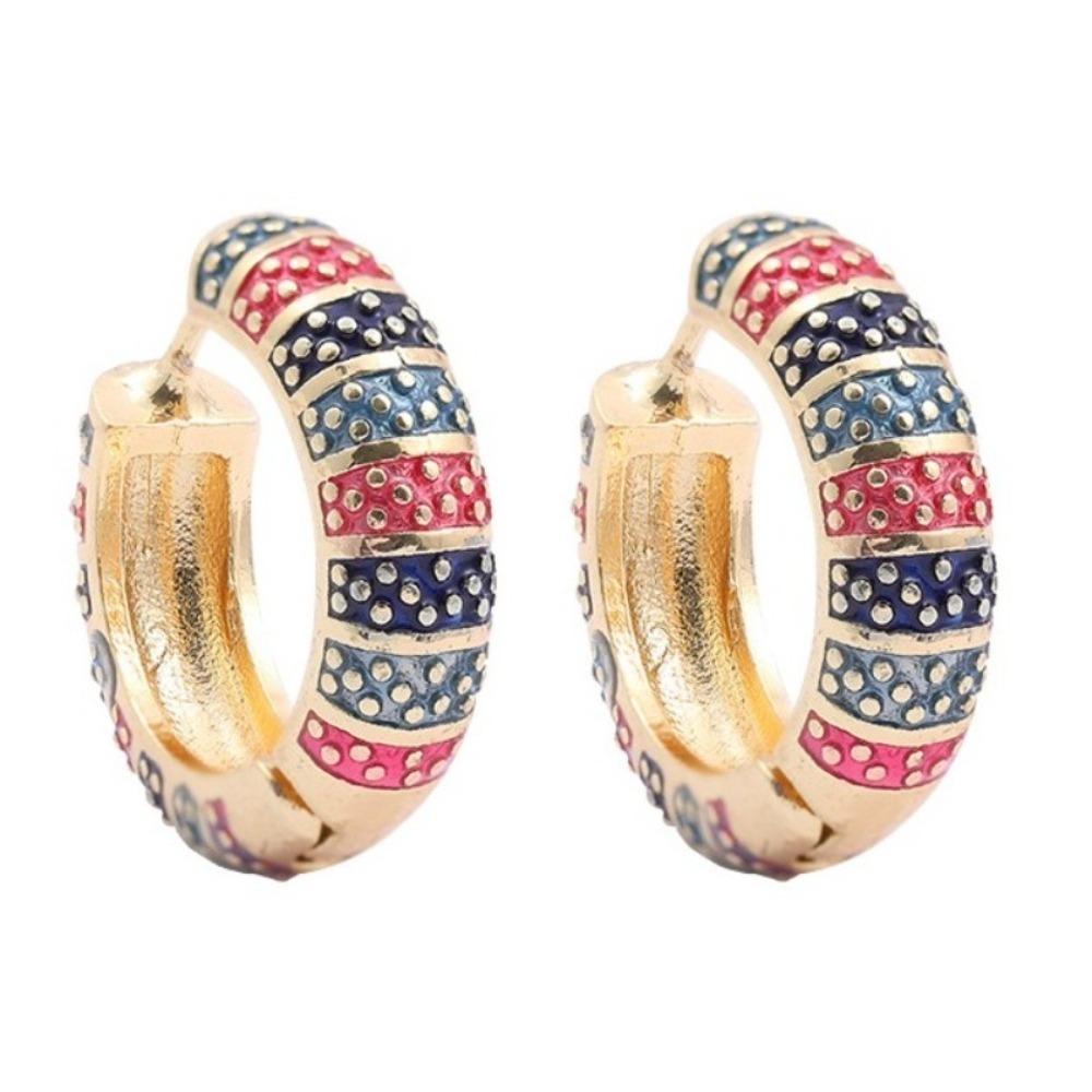 Classic Chinese Style Earrings Chinese Flower Enamel Ear Jewelry Handicraft   Gifts for Women Girl