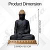 Murti de Bouddha Gautama Noir - Parfait Idole de Dieu pour Tableau de Bord de Voiture et Petite Statue de Bouddha pour Décoration Intérieure, Articles Cadeaux,