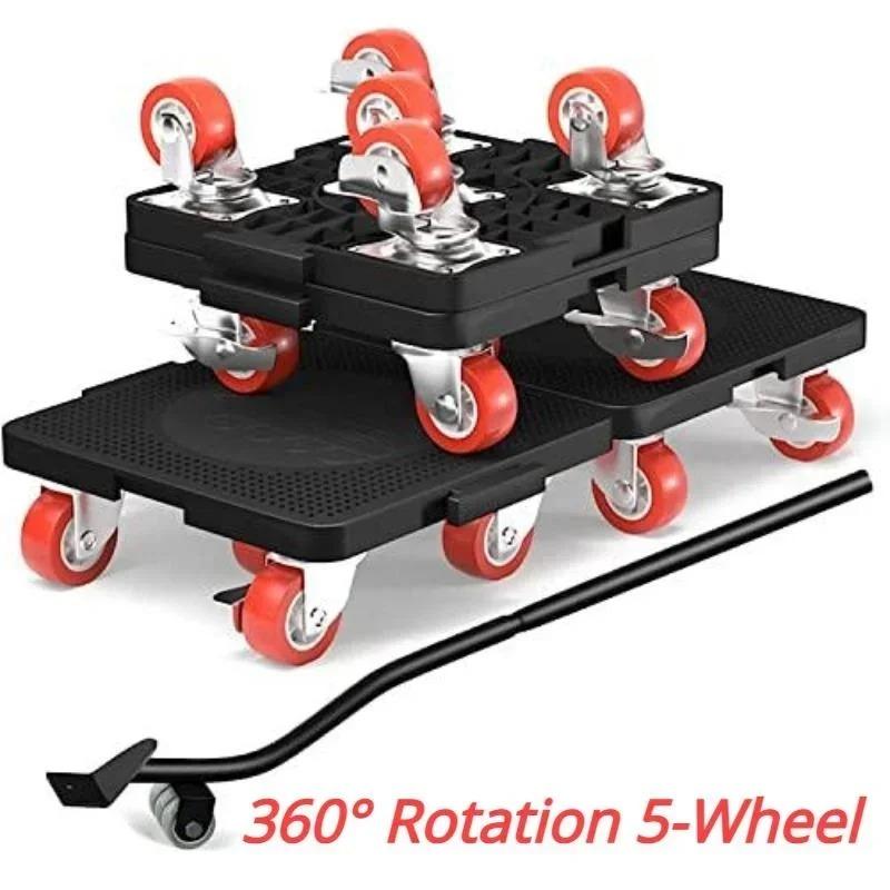 Furniture Moving Transport Roller Set Removal Lifting Moving Tool Set Wheel Bar Mover Moving Heavy Stuffs Device Hand Tool