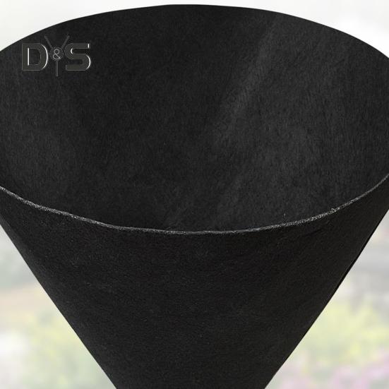 3 Stück kegelförmige Einsätze für Blumenkörbe, Pflanzkorbeinsätze, schwarze Filzeinlagen, Ersatz-Pflanzgefäßeinlagen für hängende Blumenkörbe im Freien