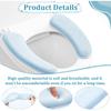 Toilet Seat Cover, Thick and Elastic Bathroom Toilet Seat Cushion Soft Polyester Fiber Sponge Cushioned Lid Cover, Non-Slip Washable Reble Comfort