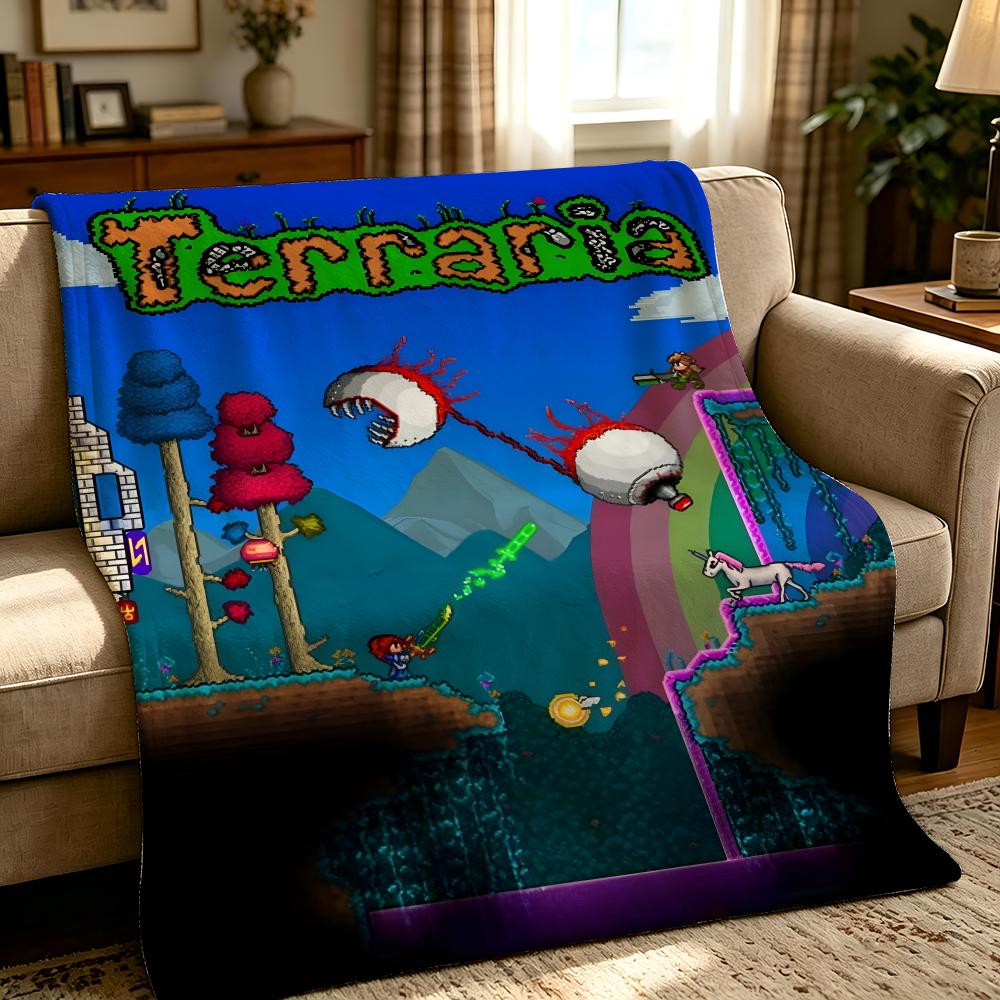 Game T-Terraria-a Throw Thick Comfort Flannel Quilt, Multi-scene Use Indoor Outdoor Daily Nap