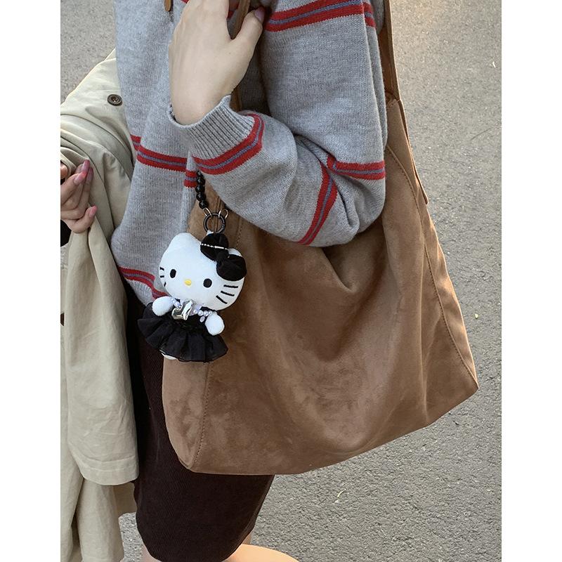 

Невимушена ретро велика сумка-тоут, модна сумка через плече, універсальна сумка під пахву коричневий