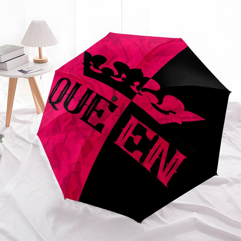 1pc Queen Crown Symbolism Umbrella with Plastic Handle,Suitable for All Seasons UmbrellaPT448