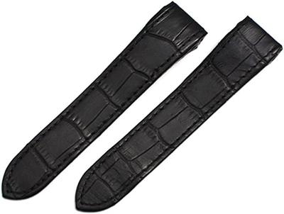 King Watch Parts Compatible with Cartier Aftermarket Replacement Strap for Santos 100 LM Embossed Crocodile 23mm [Import Original] - - XL, - Men's -