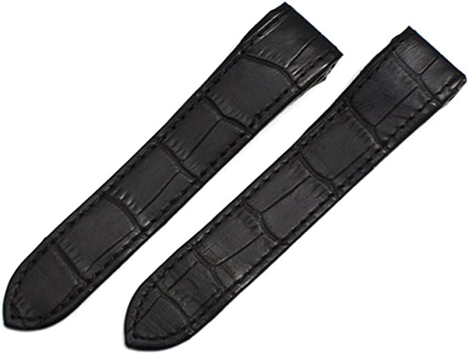 

King Watch Parts Совместимый с Cartier Послепродажная сменная ремешок для Santos 100 LM Тисненая крокодиловая кожа 23 мм [Импортный оригинал] - - XL, - Мужской -