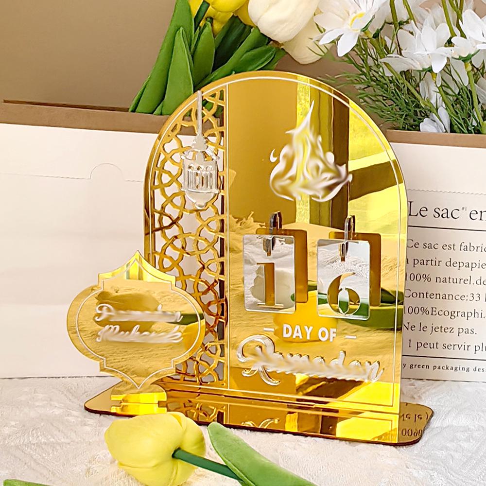 BT268-270 Gold Moon Acrylic 3D Festival Decoration Stand