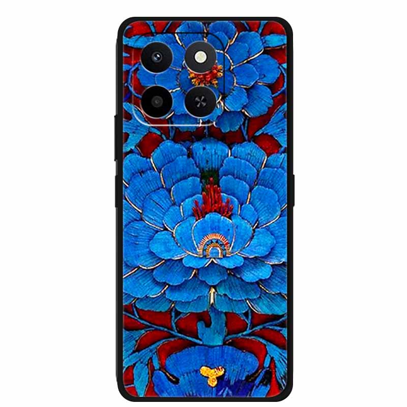 For Honor X7d 4G 5G 3D Flower Case Soft Silicone Bumper Emboss Phone Cover For Honor Play 10T 400 Smart 4G 5G Back Protector Bag