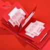 Enveloppes rouges 3D de dessin animé du zodiaque avec glands, décoration festive accrocheuse, bonne chance, enveloppe rouge pliable