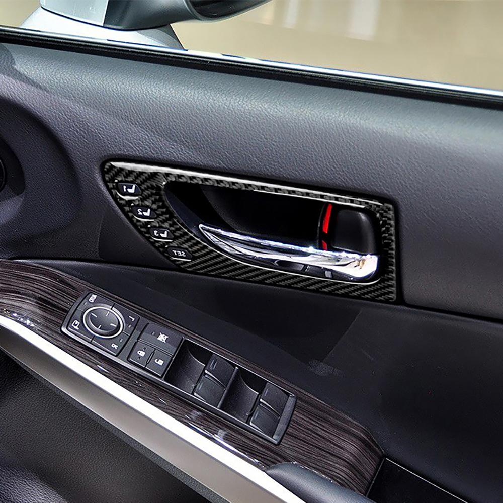 Real Carbon Fiber For Lexus IS250 2013- Car Front Door Handle Panel Decoration Stickers Auto Modification