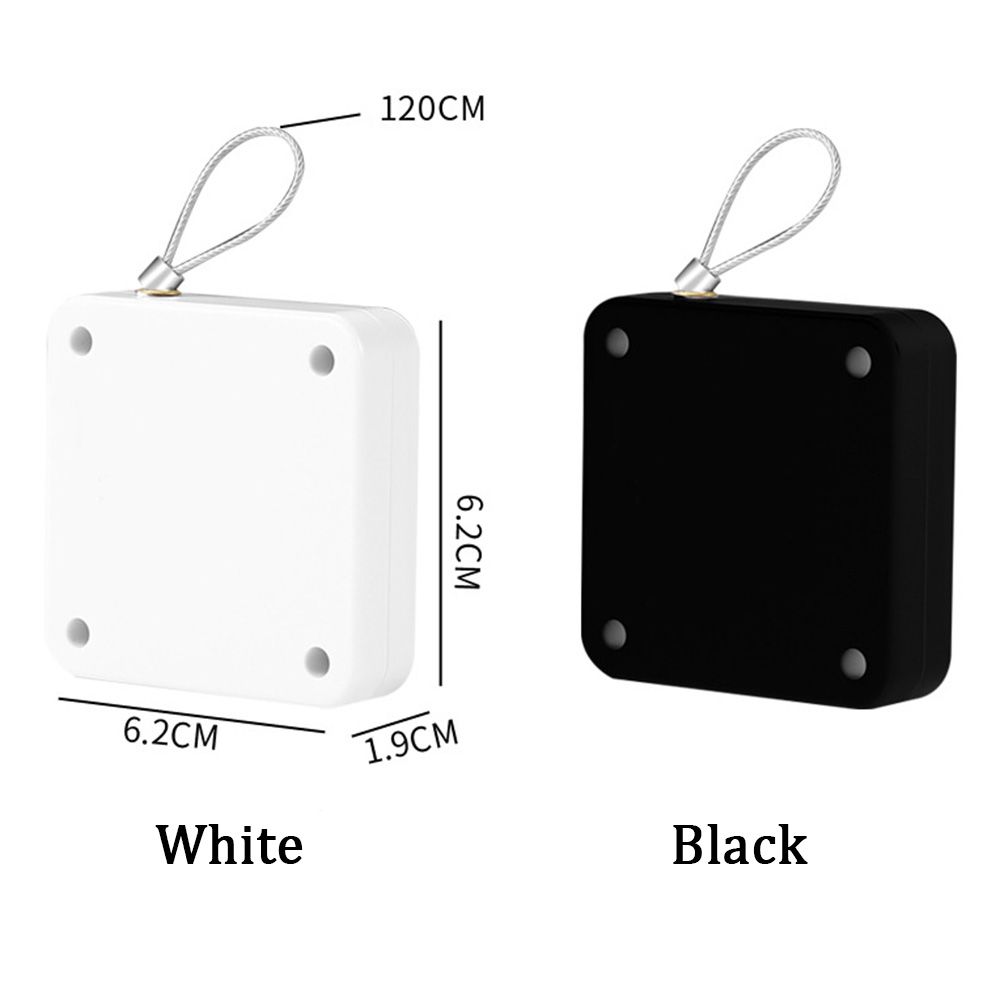 Black White Telescopic Door Device Punch Free Non Punching Door Closing Device Bold Drawstring Bold Wire Pull