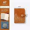 A5 Chinese Palace Museum Soft Leather Diary with Gold Stamping - Creative High-Value Buckle Pocket Notebook