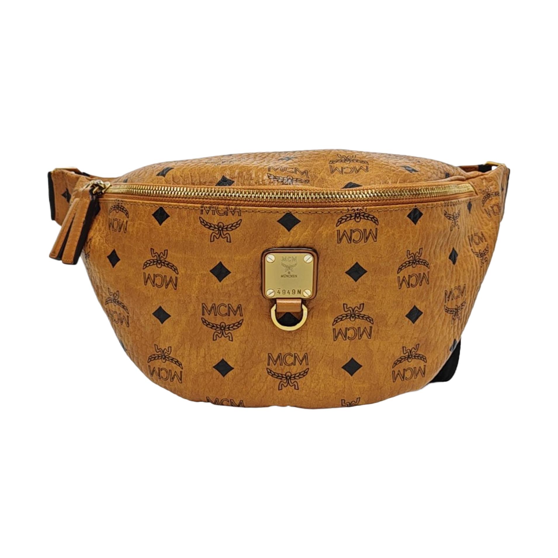 [Pre-Owned] Fursten Visetos Monogram Logo Canvas Waist Bag Chest Bag - Very Good #V319PD ONE SIZE