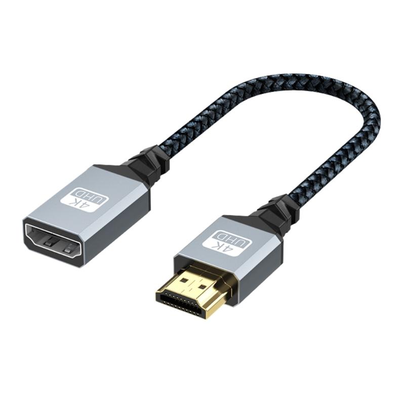 Quality Short HDTV Male to Female Cable, 4K Compatible HDTV Extender Highly Speed Data Cable for Home Theater Setups