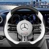 Leather Car Steering Wheel Cover for Mercedes Benz W214 C200 V-class GLE E-class GLA 200 GLC CLA A200 Interior Accessories 2025 PP8