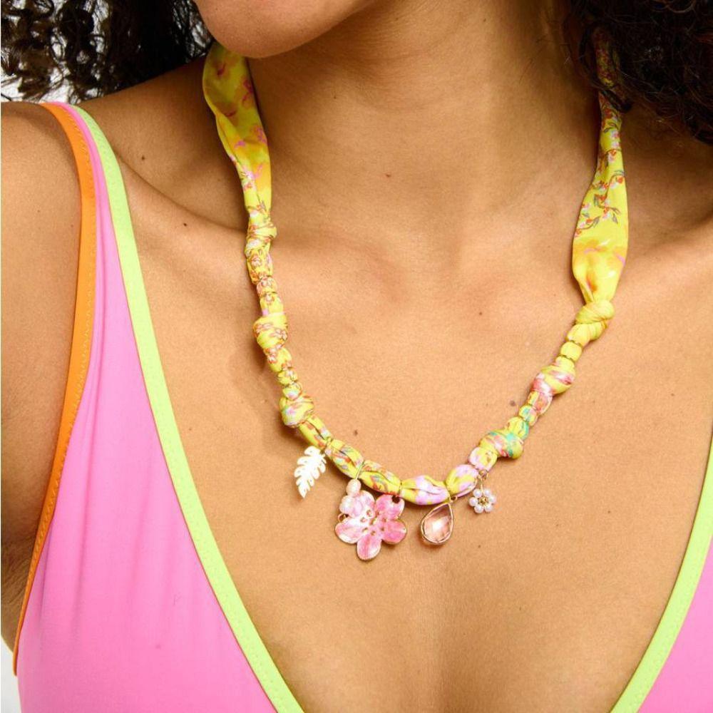 Flower Beach Ocean Series Necklace Love Heart Dopamine Necklace Cloth Chain Necklace  Gift