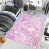 Cute y2k art pink purple anime girl hogar Bedside Rug Kitchen Bath Floor Mat Hallway Balcony Carpet Entrance Doormat Decor Home