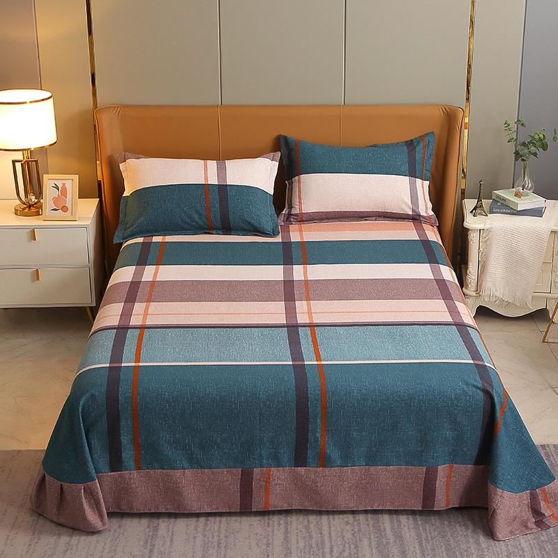 Pure Cotton Brushed Flat Sheet 1Pc High Quality Skinfriendly Fabric Bed Sheet For Double Bed No Pillowcase