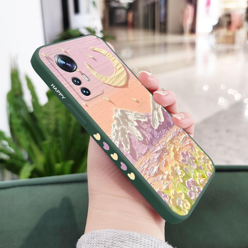 Oil Flowers Phone Case For Xiaomi Mi 15 14T 14 13 13T 12 11 Ultra 10 11T Pro Lite Poco X7 F5 F4 X4 M4 F3 X3 Pro 4G 5G GT Cover