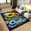 3D Nordic Flower, Daisy Area Rug,Carpet Rug for Living Room Bedroom Sofa Doormat Kitchen Decoration,Kids Play Non-slip Floor Mat