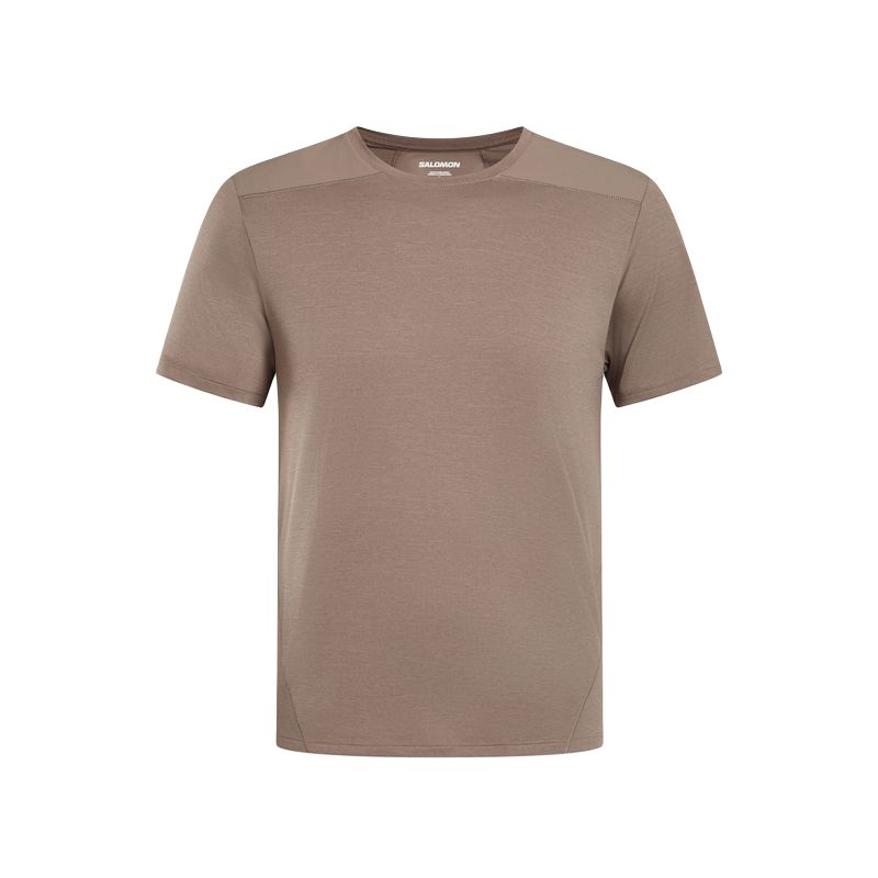

SALOMON Футболка мужская с логотипом-контуром, с круглым вырезом, дышащая, с коротким рукавом, топы C26085 S