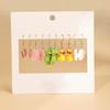 5 Pairs Earrings Creative Personality Funny Duck White Cloud Butterflies Bear Pendant Earring Set