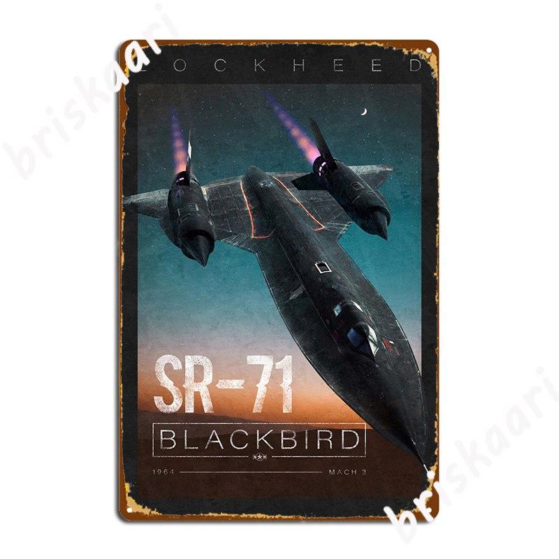 Sr 71 Blackbird Poster Metal Plaque Printing Poster Home Cinema Garage Tin Sign Poster 20X30CM