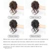 Synthetic Curly Bun Messy Claw Chignon Clip Elastic Hair Scrunchies Hairpieces Donut Updo Hair Pieces For Women