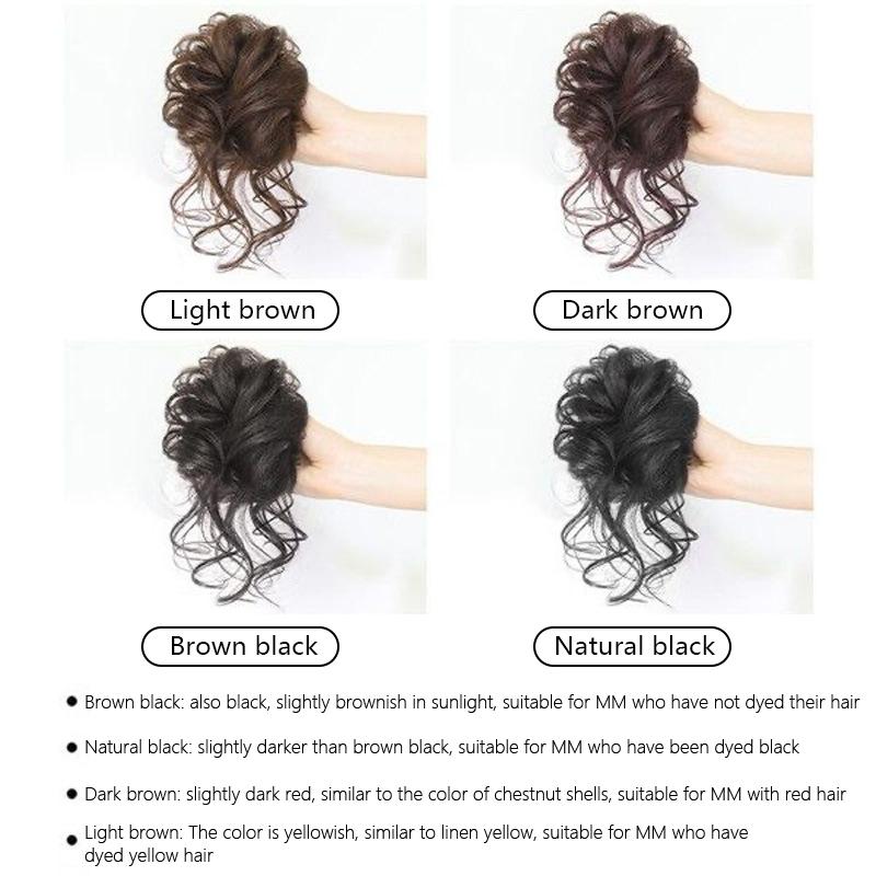 Synthetic Curly Bun Messy Claw Chignon Clip Elastic Hair Scrunchies Hairpieces Donut Updo Hair Pieces For Women