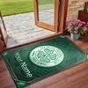 Dywanik z kryształowego aksamitu z własnym tekstem/imieniem, Miękka antypoślizgowa mata podłogowa, Dekoracja domu Celtic FC