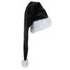 Black Plush Santa Hat Women Beanie Winter Hat Soft Slouchy Warm Christmas Hat