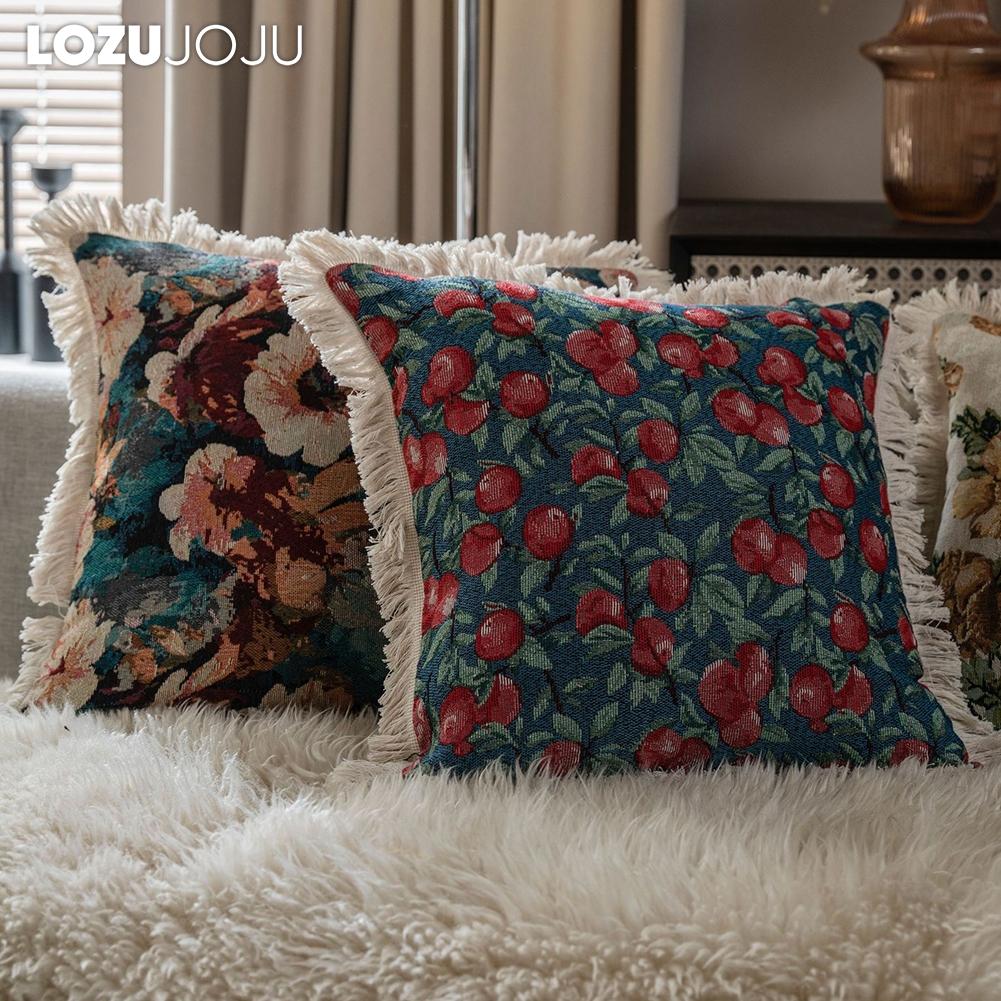 1PC LOZUJOJU Fashionable Artistic Pillowcase Polyester Tassel Pillowcase For Sofa Living Room Home Decor
