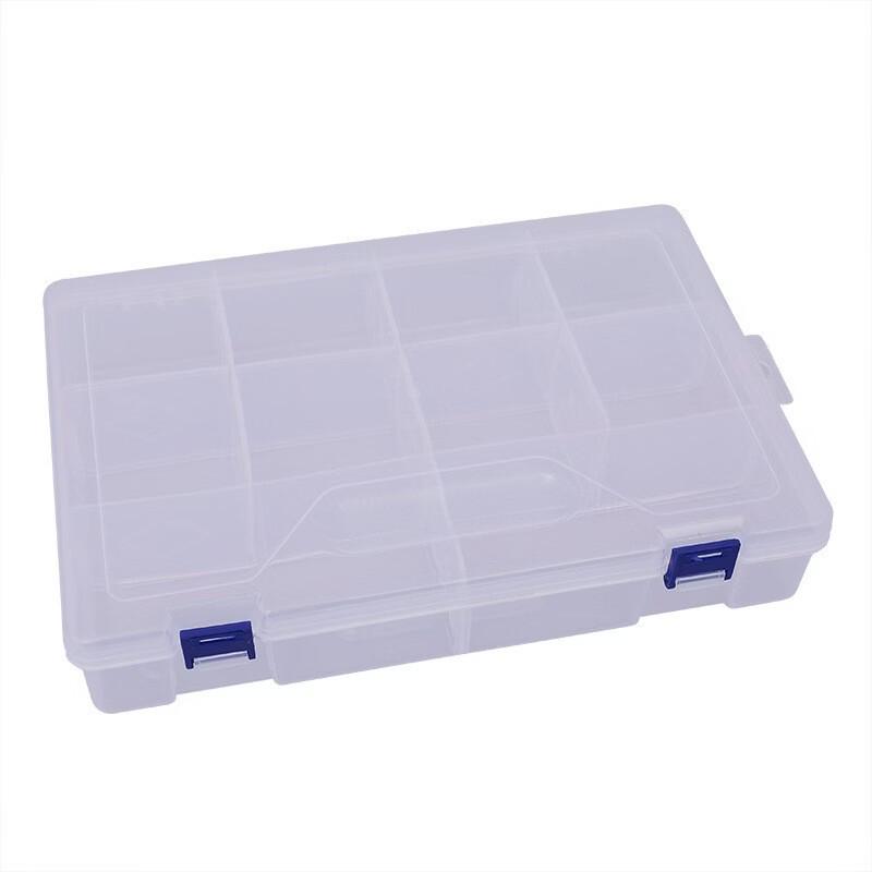 LijiuHong Large 10-Compartment Detachable Transparent Plastic Storage Box