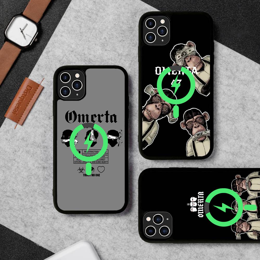 Fashion O-OmertaS 47 Magnetic Wireless Phone Case For IPhone 17 16 15 14 13 12 11 Pro Max Plus Mag Phone Cover